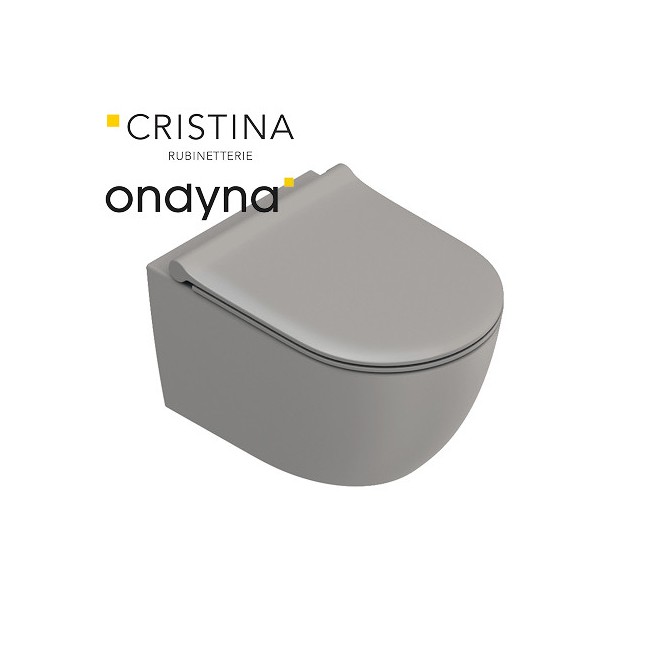 WC suspendu tonalita 55x35 Taupe - CRISTINA ONDYNA WCSF5532 
