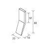 Meuble de salle de bain 2 tiroirs UNIIQ 800 blanc mat - SALGAR 96620