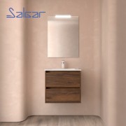 Meuble et vasque de salle de bain Noja 600 NOYER MAYA - SALGAR 106114