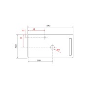 Plan de toilette UNIIQ 690 MARBRE blanc 690x12x460mm - SALGAR 97373