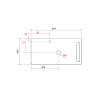Plan de toilette UNIIQ 690 MARBRE blanc 690x12x460mm - SALGAR 97373