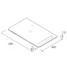 Plan de toilette UNIIQ 690 MARBRE blanc 690x12x460mm - SALGAR 97373