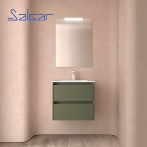 Meuble et vasque de salle de bain Noja 600 GREEN SATIN - SALGAR 106110