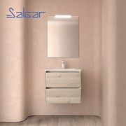 Meuble et vasque de salle de bain Noja 600 Chêne Naturel - SALGAR 106112