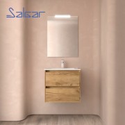 Meuble et vasque de salle de bain Noja 600 Chêne Africain - SALGAR 106113
