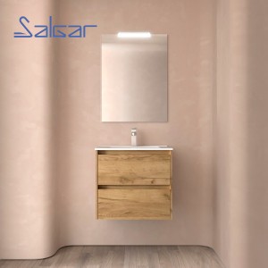 Meuble et vasque de salle de bain Noja 600 Chêne Africain - SALGAR 106113