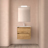 Meuble et vasque de salle de bain Noja 600 Chêne Africain - SALGAR 106113
