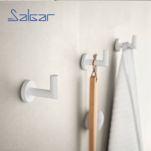 Patère LISSY 40 x 50 x 70 mm BLANC MAT - SALGAR 91240