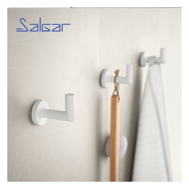 Patère LISSY 40 x 50 x 70 mm BLANC MAT - SALGAR 91240