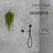 Pack mitigeur douche encastre tige 6 cm pmr black mat - CRISTINA ONDYNA XTV63713 