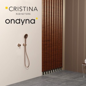 Pack mitigeur douche encastre tige 6 cm pmr or rose brosse - CRISTINA ONDYNA XTV63734P 