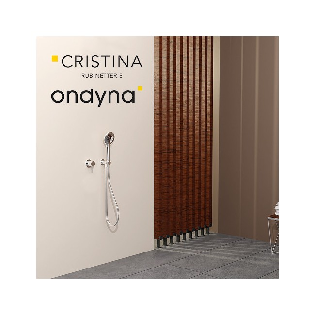 Pack mitigeur douche encastre tige 6 cm pmr chrome - CRISTINA ONDYNA XTV63751 