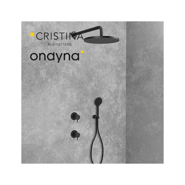 Pack encastre triverde 2 boutons black mat - CRISTINA ONDYNA XTV68313 