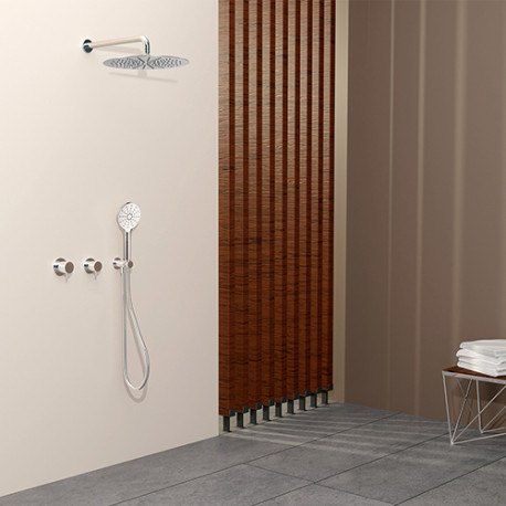 Pack encastre triverde mitigeur 2 boutons  chrome - CRISTINA ONDYNA XTV68351 