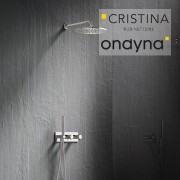 Pack facade douche thermostatique 3 sorties  - CRISTINA ONDYNA XTV70251S 