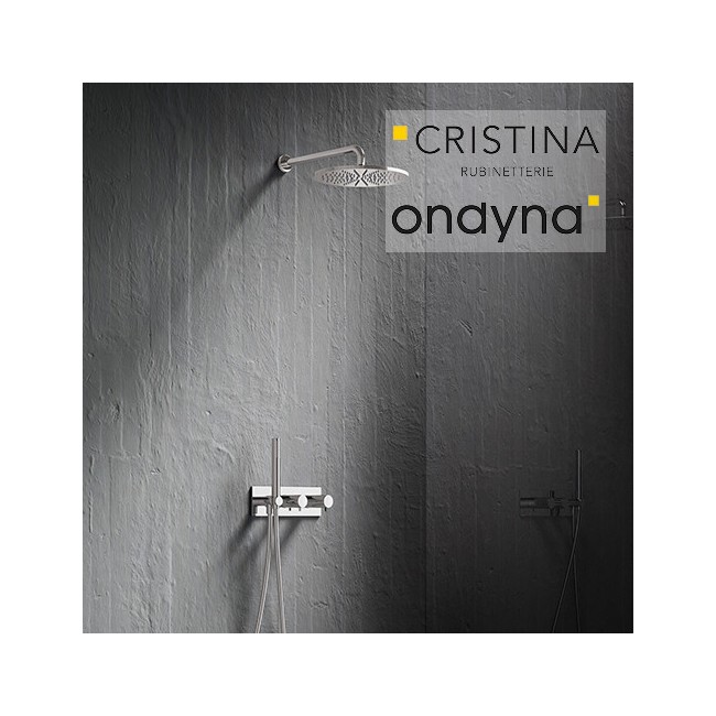 Pack facade douche thermostatique 3 sorties  - CRISTINA ONDYNA XTV70251S 