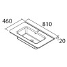 Plan vasque en porcelaine Uniiq 810 Blanc Mat - SALGAR 113428