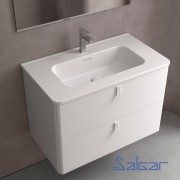 Plan vasque en porcelaine Uniiq 810 Blanc Mat - SALGAR 113428