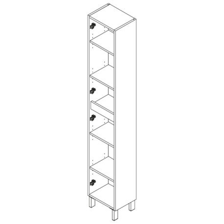 Colonne 2 portes INFINITY White Gloss - SALGAR 106305