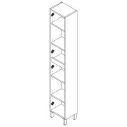 Colonne 2 portes INFINITY White Gloss - SALGAR 106305