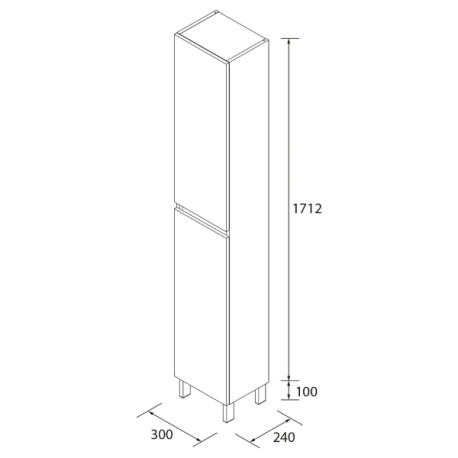 Colonne 2 portes INFINITY White Gloss - SALGAR 106305
