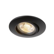 Encastrés plafond intérieurs 230V EASY-INSTALL QPAR51 encastré de plafond intérieur rond noir GU10/QPAR51 20W - SLV 1003344 