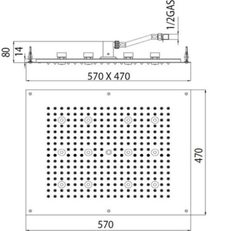 Plafond de douche LED chromé Dream - BOSSINI H374550021