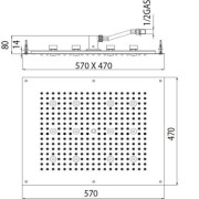 Plafond de douche LED chromé Dream - BOSSINI H374550021