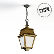 Suspension Avenue 2 N°1 LED Laiton brut 072 Diffuseur opale - PRADIER 102103072 
