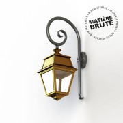 Applique Avenue 2 N°2 LED Laiton brut 072 Diffuseur clair - PRADIER 102105072 