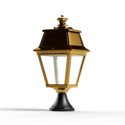 Borne Avenue 2 N°5 LED clair Laiton vernis teinté 070 - PRADIER 102114070 