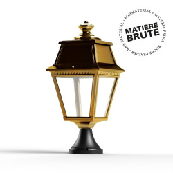 Borne Avenue 2 N°5 LED Laiton brut 072 Diffuseur clair - PRADIER 102114072 