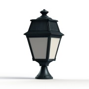 Borne Avenue 2 N°5 LED opale Vert de gris 008 - PRADIER 102115008 