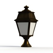 Borne Avenue 2 N°5 LED opale Patiné doré 009 - PRADIER 102115009 