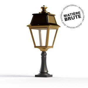 Borne Avenue 2 N°6 LED Laiton brut 072 Diffuseur clair - PRADIER 102117072 