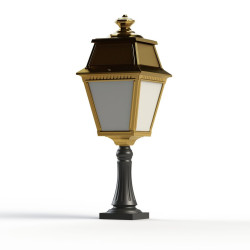 Borne Avenue 2 N°6 LED opale Laiton vernis teinté 070 - PRADIER 102118070 