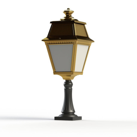 Borne Avenue 2 N°6 LED opale Laiton vernis teinté 070 - PRADIER 102118070 