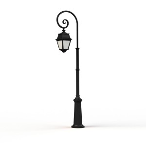 Lampadaire Avenue 2 N°8 LED opale Noir foncé 000 - PRADIER 102124000 
