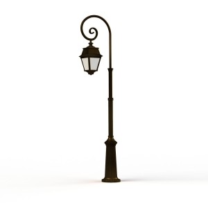 Lampadaire Avenue 2 N°8 LED opale Patiné doré 009 - PRADIER 102124009 
