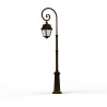 Lampadaire Avenue 2 N°8 LED opale Patiné doré 009 - PRADIER 102124009