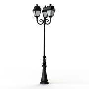 Lampadaire Avenue 2 N°11 LED opale Noir foncé 000 - PRADIER 102130000 