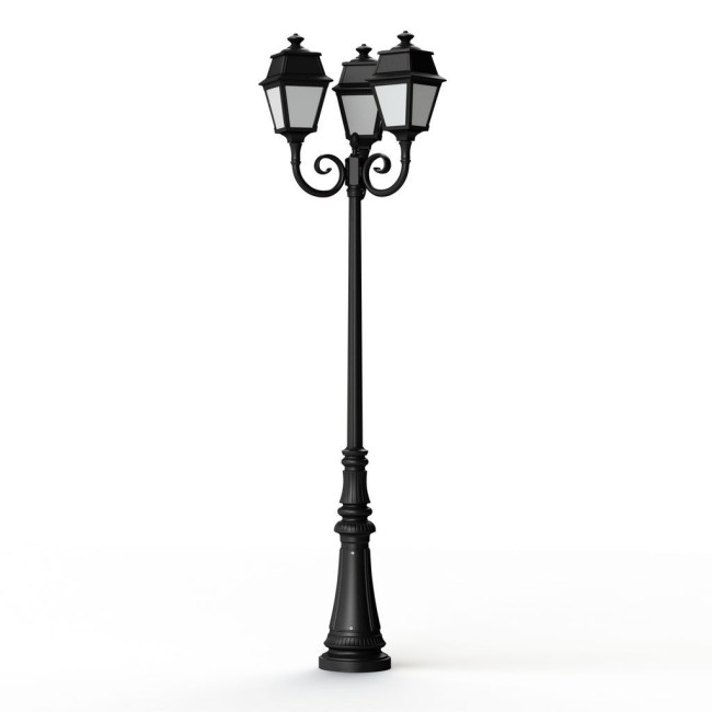 Lampadaire Avenue 2 N°11 LED opale Noir foncé 000 - PRADIER 102130000 