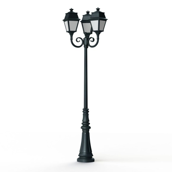 Lampadaire Avenue 2 N°11 LED opale Vert de gris 008 - PRADIER 102130008 