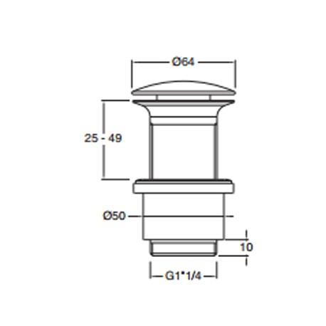 Bonde laiton Up&Down pour vasque sans trop plein - CRISTINA ONDYNA BUP0251