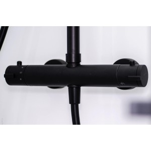 Colonne de douche thermostatique Aquafactory Noir mat - KINEDO CD360