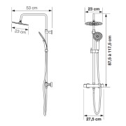 Colonne de douche thermostatique Aquafactory Noir mat - KINEDO CD360
