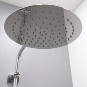 Colonne de douche ronde thermostatique Aquatica chromée - KINEDO CD365