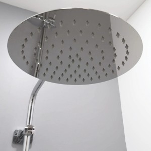 Colonne de douche ronde thermostatique Aquatica chromée - KINEDO CD365