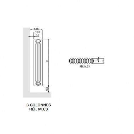 Radiateur chauffage central ACOVA VUELTA Vertical 1830W M2C3-10-200