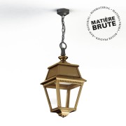 Suspension Avenue 2 N°1 LED Laiton brut 072 Diffuseur clair - PRADIER 102102072 